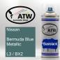 Preview: Nissan, Bermuda Blue Metallic, L3 / BX2: 400ml Sprühdose, von ATW Autoteile West.
